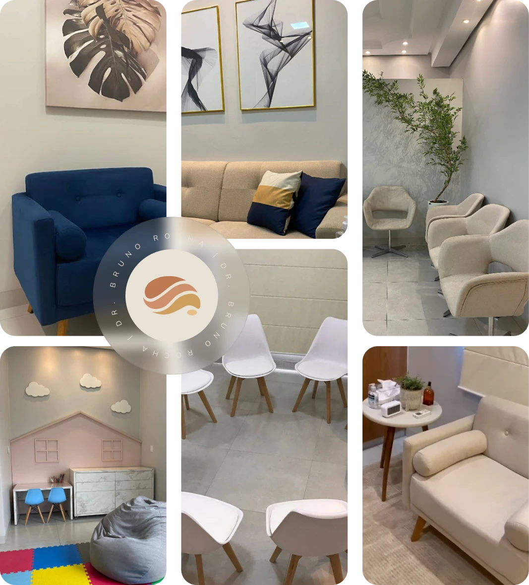 Ambientes do consultório do Dr. Bruno